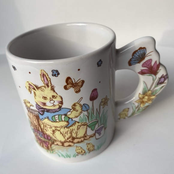 Vintage Ceramic Easter Bunny Rabbit Coffee Mug - Picture 7 of 7